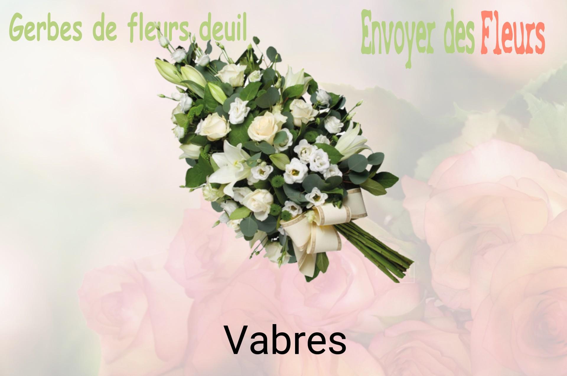 Gerbe de fleurs de deuil livrée à Vabres